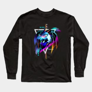 Synthwave Dragon Lord Ember Long Sleeve T-Shirt